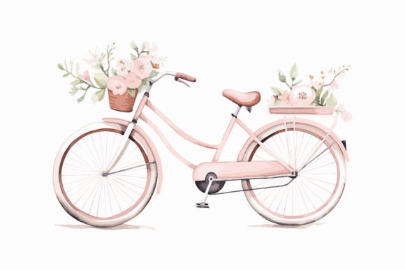 A Creative Painting of a Bicycle