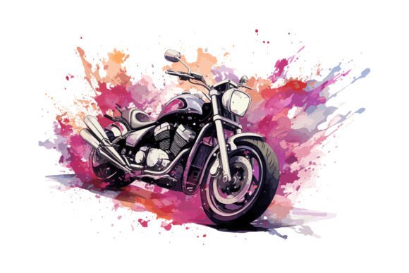 A Watercolor Painting of a Bicycle with