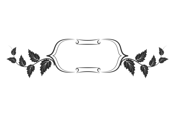 Botanical Decoration on Hand Drawn Frame