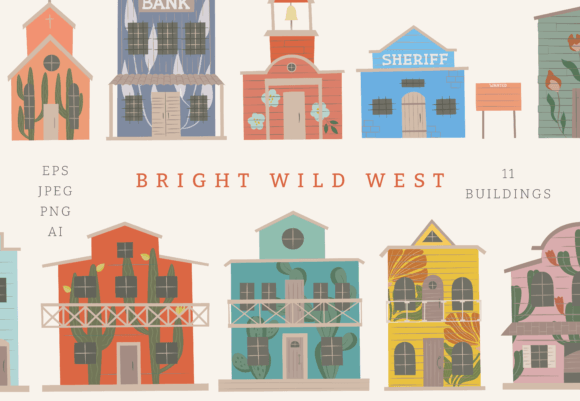 Bright Wild West Houses