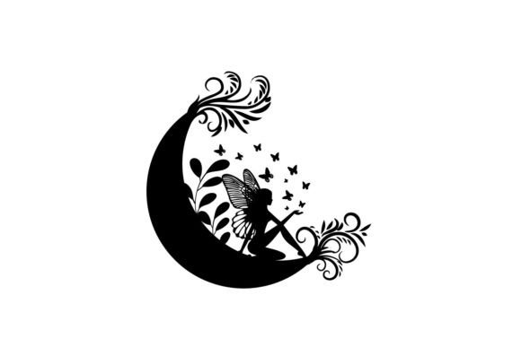 Butterfly Wildflower Floral Moon