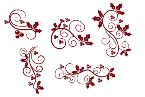 Christmas Floral Leaf Ornament