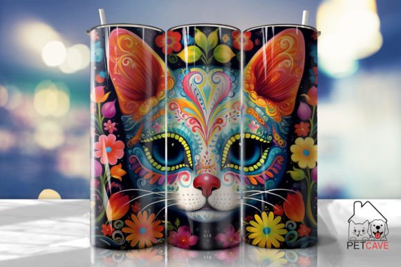 Colorful Floral Sugar Tumbler Wrap