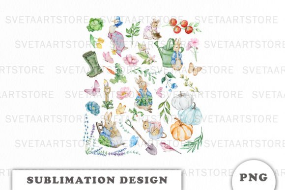 Cottagecore Rabbit Friends Sublimation