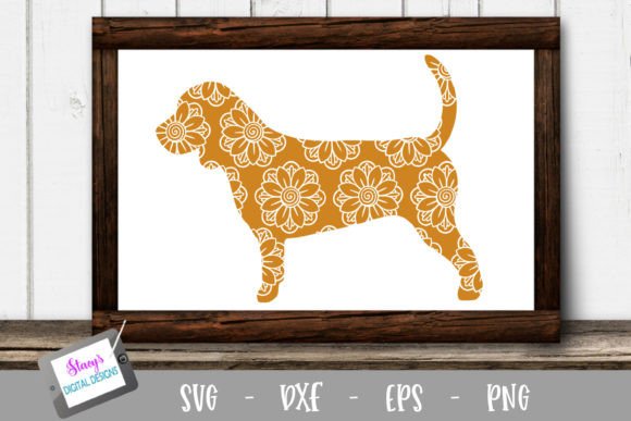 Dog Beagle with Mandala Pattern