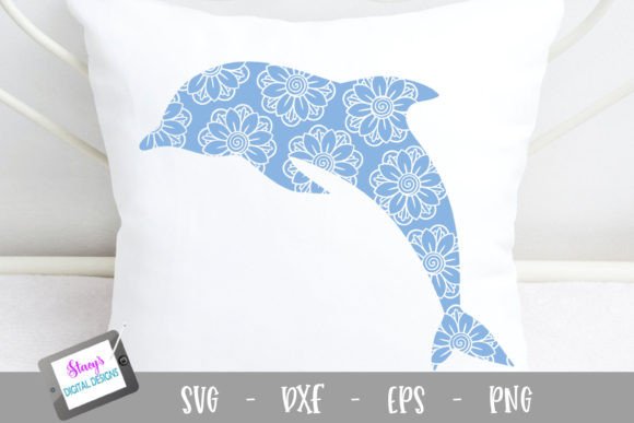 Dolphin with Mandala Pattern
