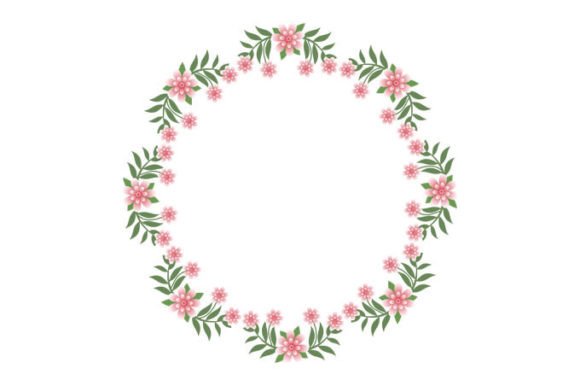 Floral Circle Decorations, Vector Design