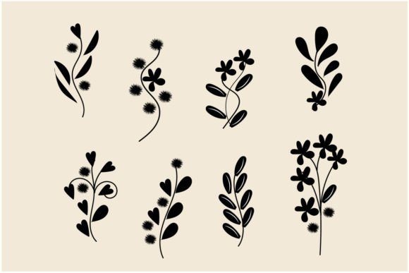 Floral Cute Flower Leaf Bundle