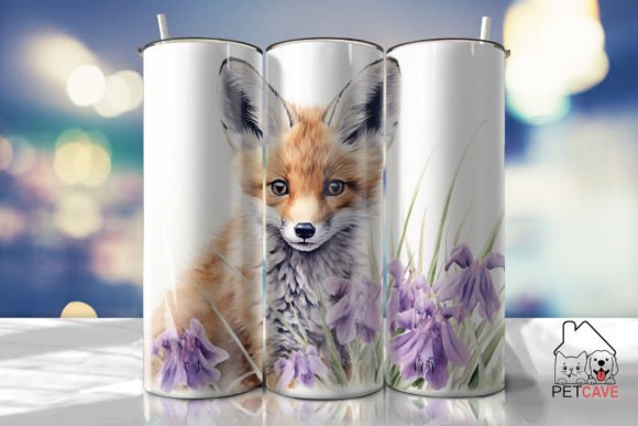 Floral Fox Tumbler Wrap