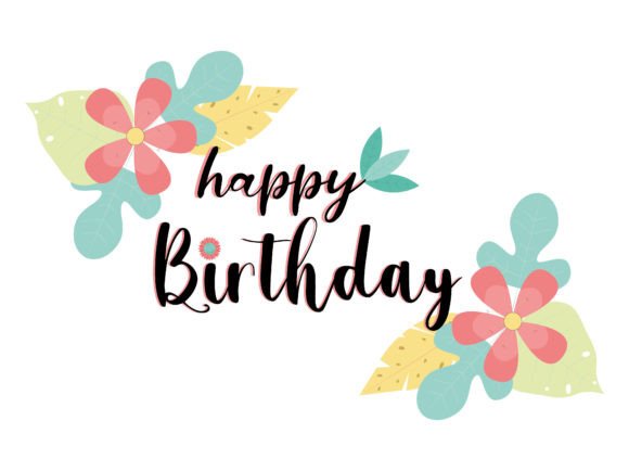 Floral Happy Birthday