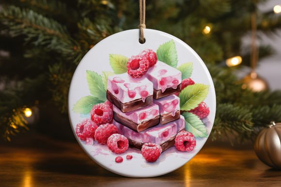 Floral Raspberries Christmas Ornament