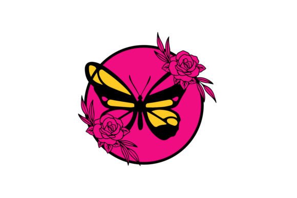 Floral Round Butterfly
