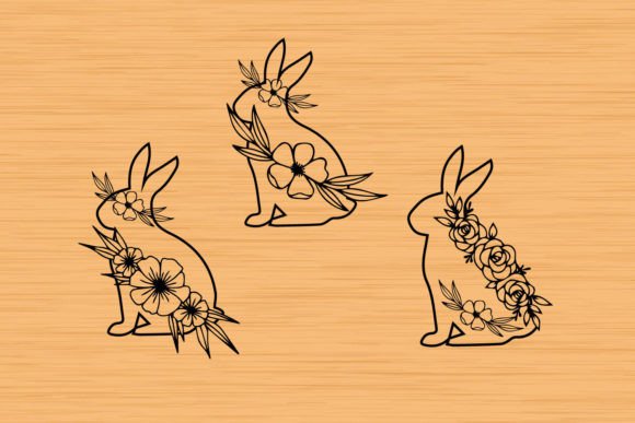Laser Cut Floral Bunny Bundle