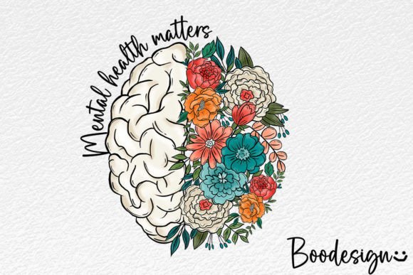 Mental Health Matters Floral Sublimation