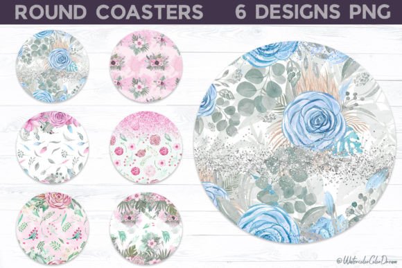 Pastel Flowers Coaster Bundle