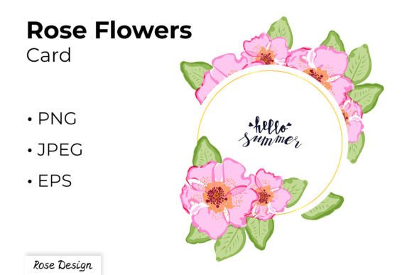 Rose Hip Flowers Wreath Hello Summer