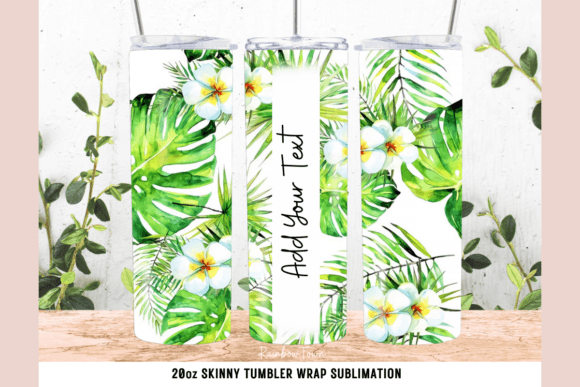 Tropical Floral Skinny Tumbler Wrap