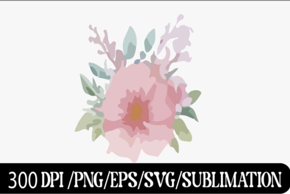 Watercolor Soft Flowers Clipart 4