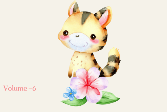 Watercolor Spring Baby Animal Clipart