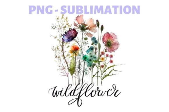 Wild Flower PNG Floral Illustration